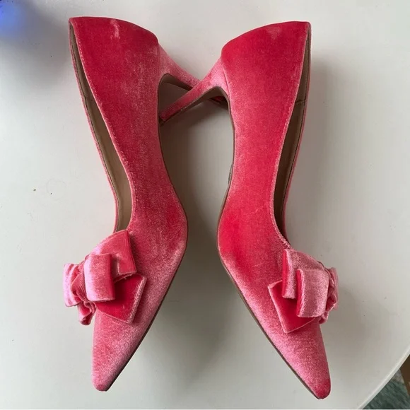 Journee Collection Crystol Pink Velvet Heels NWOT - Picture 4 of 15
